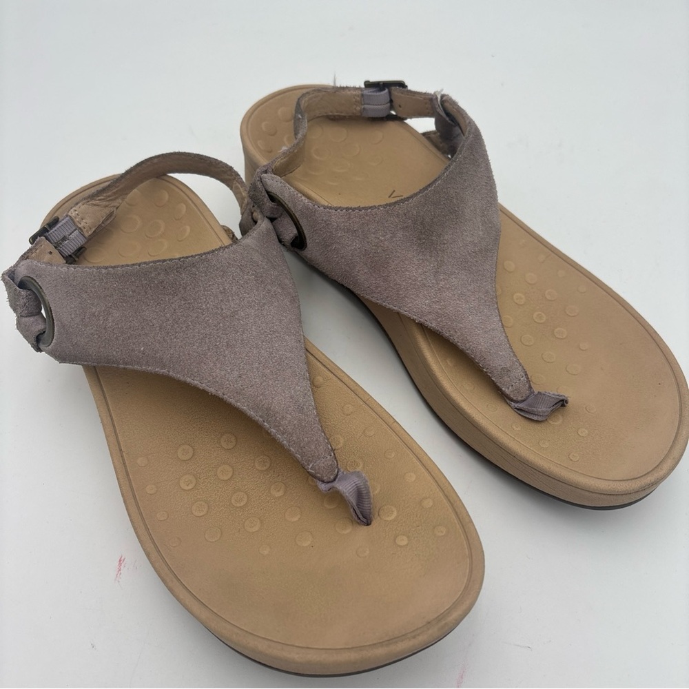 Vionic Suede Tan Sandals - Picture 1 of 10